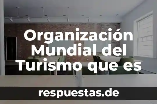Qué es un manual de organización tesis 8 Organización Mundial del Turismo que es