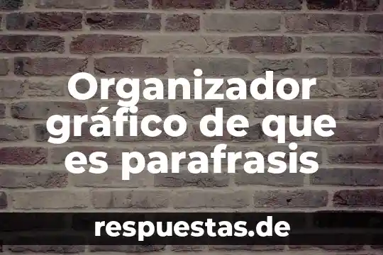 Que es un mini grafico en excel 8 Organizador gráfico de que es parafrasis