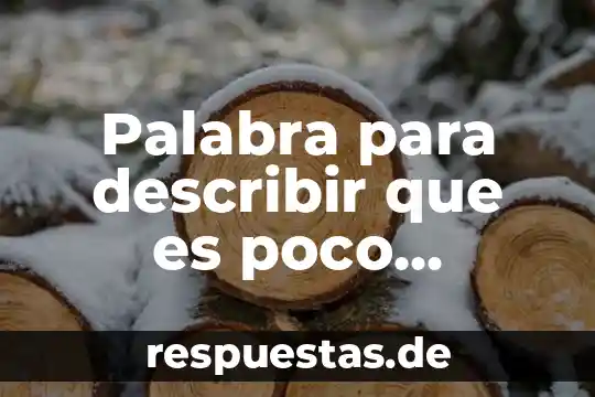 Que es la palabra como 3 Palabra para describir que es poco alcanzable