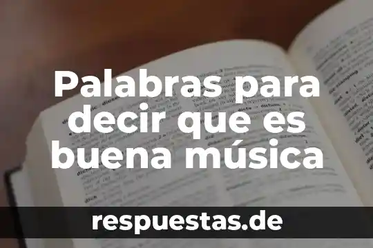 Qué es derechohabiente en música 8 Palabras para decir que es buena música