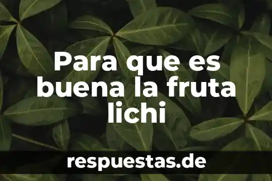 Para que es buena la fruta lichi