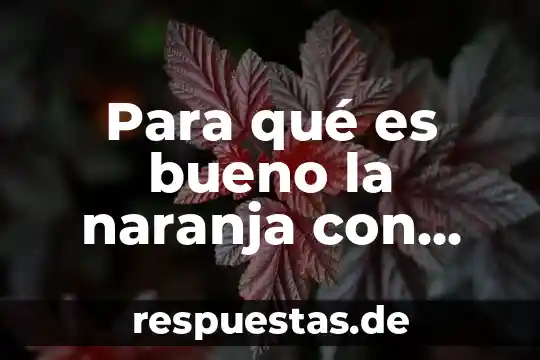 Para qué es bueno la naranja con zanahoria