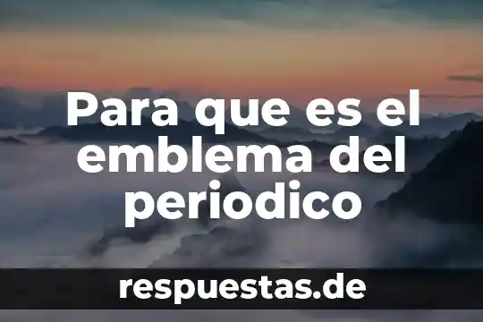 Que es un suplemento en un periodico 4 Para que es el emblema del periodico