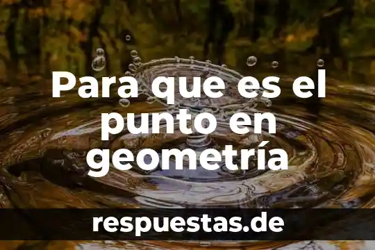 Qué es la geometría plana el significado 4 Para que es el punto en geometría
