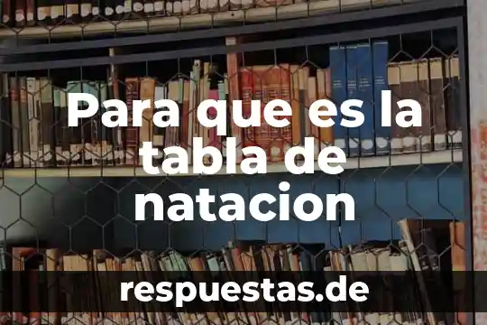 Qué es una tabla pictograma 8 Para que es la tabla de natacion