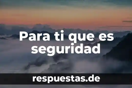 Qué es el arco de seguridad 5 Para ti que es seguridad
