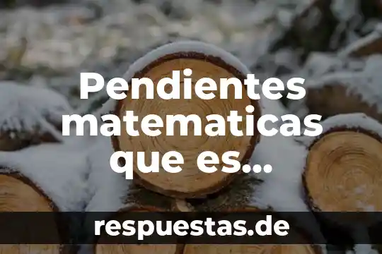 Qué es definición matemáticas 8 Pendientes matematicas que es pendientes