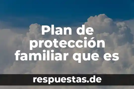 Plan de protección familiar que es