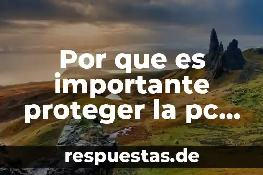 Por que es importante proteger la pc de posibles amenazas