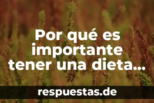 Que es tener mi vida en sociedad 7 Por qué es importante tener una dieta sana
