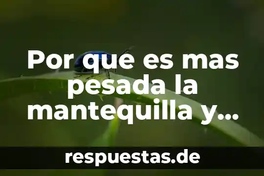 Qué es la guerra fría causas 5 Por que es mas pesada la mantequilla y margarina fria