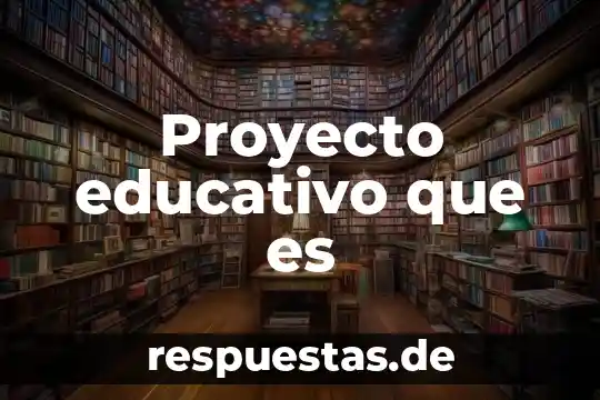 Que es ser monitor educativo 8 Proyecto educativo que es