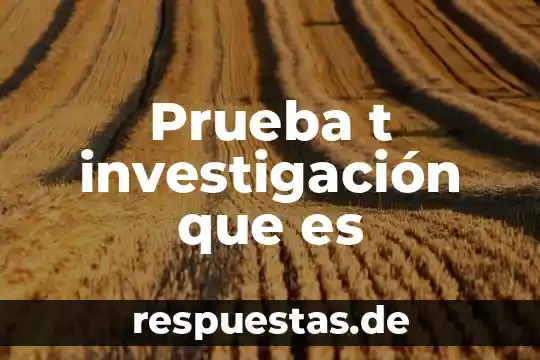 Que es t p educativo institucional 7 Prueba t investigación que es