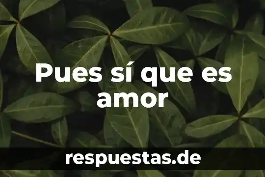 Pues sí que es amor
