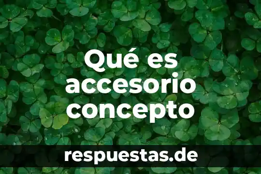Qué es geriatría concepto 8 Qué es accesorio concepto
