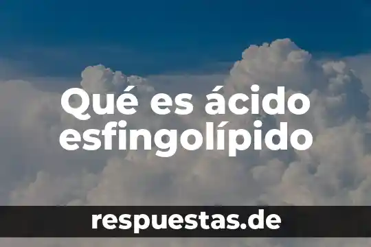 Qué es ácido esfingolípido