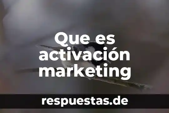 Que es activación marketing
