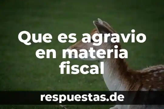 Agravio que es 5 Que es agravio en materia fiscal