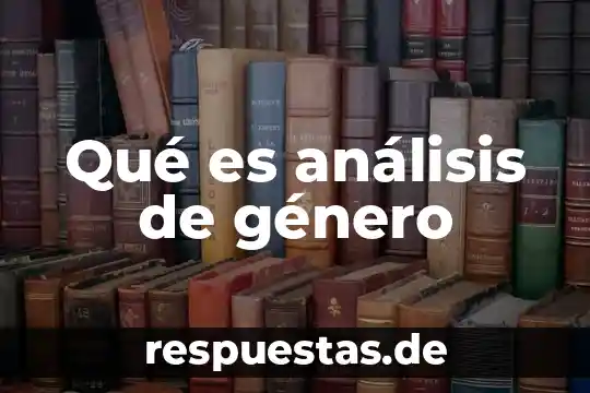 Qué es análisis de género