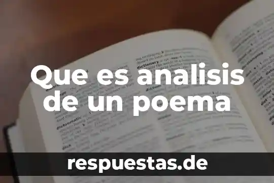 Que es un analisis de r & r 3 Que es analisis de un poema