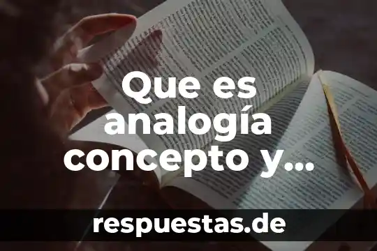 Que es la analogia del ser 4 Que es analogía concepto y ejemplos