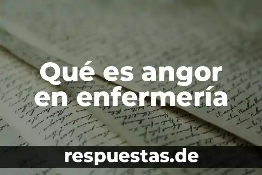 Qué es sarmiento definición de enfermería 4 Qué es angor en enfermería