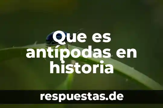 Que es motor de historia 7 Que es antípodas en historia