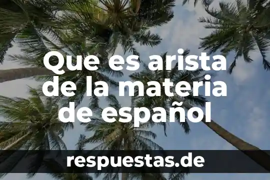 Qué es una arista de un cuerpo geométrico 7 Que es arista de la materia de español