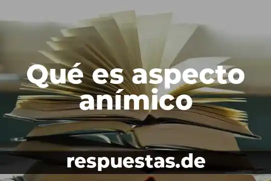 Qué es aspecto anímico