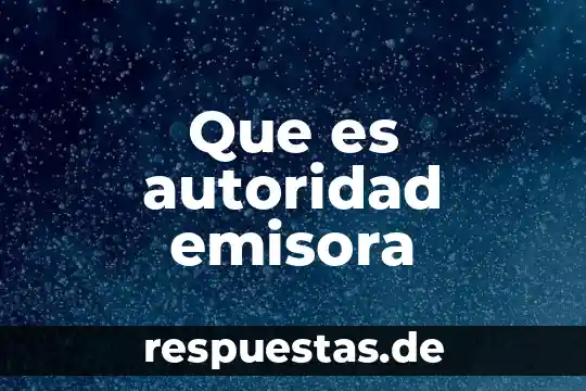 Que es una figura de autoridad 3 Que es autoridad emisora