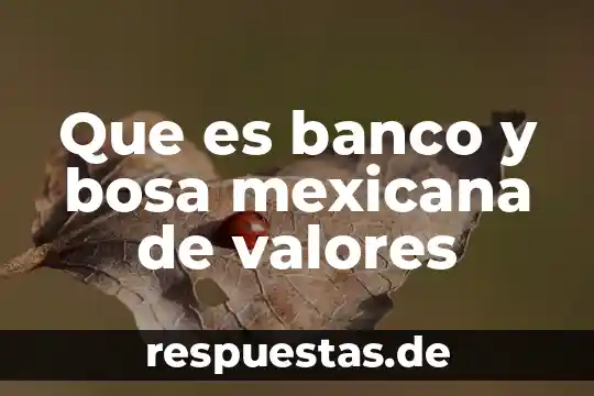 Exportaciones de valores que es 3 Que es banco y bosa mexicana de valores