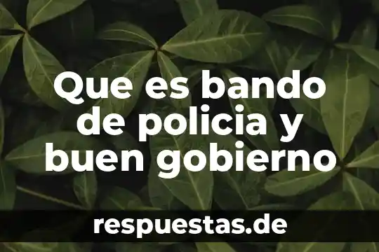 El que es buen gallo donde quiera canta significado 4 Que es bando de policia y buen gobierno