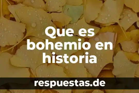 Qué es el territorio en historia 4 Que es bohemio en historia