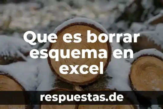 Qué es el razonamiento común 7 Que es borrar esquema en excel