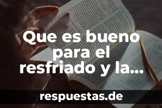 Acpi tos 1900 que es 7 Que es bueno para el resfriado y la tos