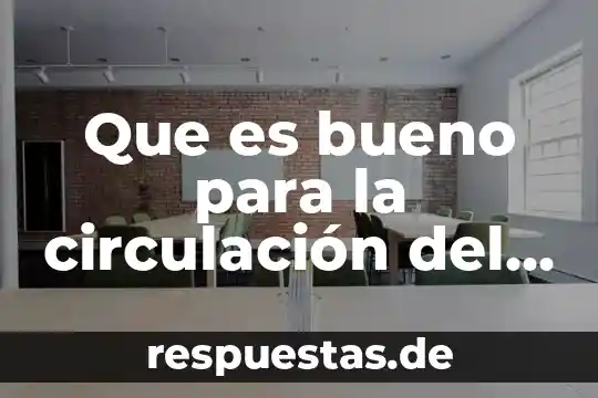 Que es la circulación administrativa 5 Que es bueno para la circulación del cuerpo