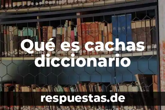Qué es cachas diccionario