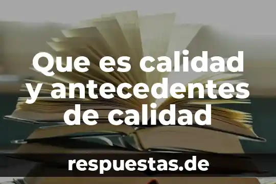 Qué es el nombre de calidad en una etiqueta 3 Que es calidad y antecedentes de calidad