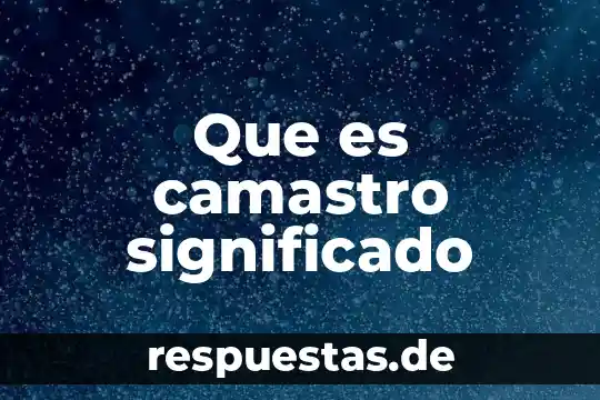 Que es turbios significado 7 Que es camastro significado