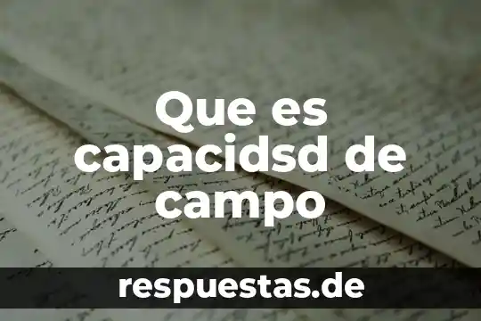 Que es un campo semantico y sus caracteristicas 8 Que es capacidsd de campo
