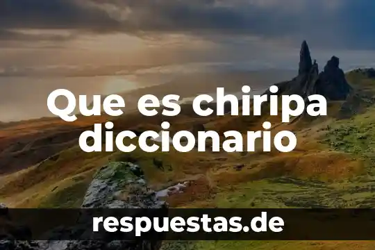 Que es chiripa diccionario
