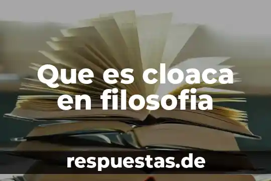 Qué es lo que no busca la filosofía 3 Que es cloaca en filosofia