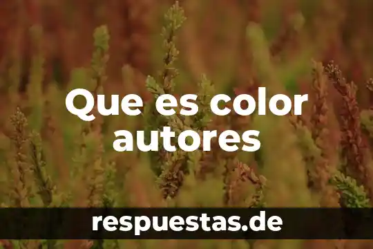 Que es disrupcion segun autores 7 Que es color autores
