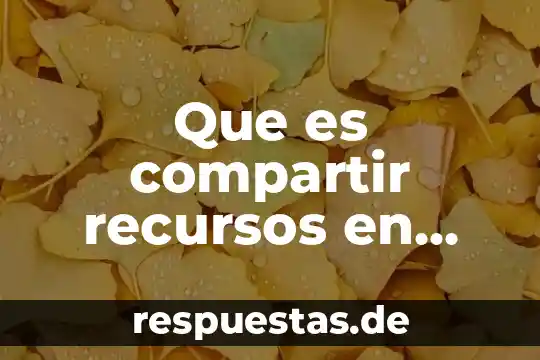 Que es compartir recursos entre sistemas operativos 7 Que es compartir recursos en sistemas operativos
