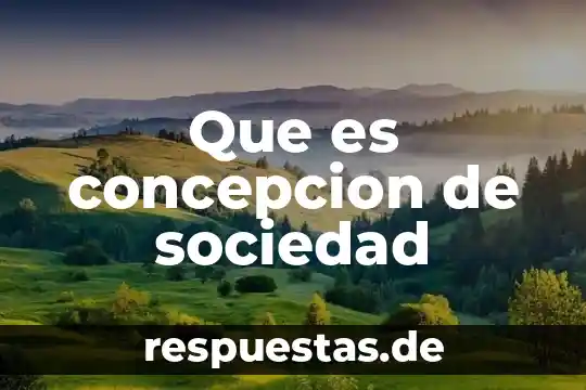 Indicativo de concepción que es 4 Que es concepcion de sociedad
