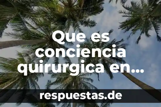 Sistemas de navegación quirúrgica O.R.L. que es 4 Que es conciencia quirurgica en enfermeria