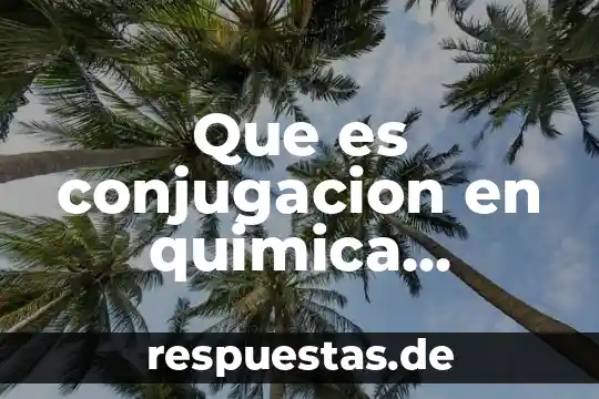 Que es conjugacion en quimica organica definicion