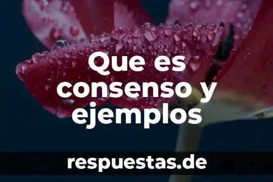 Conocimiento de consenso que es 3 Que es consenso y ejemplos