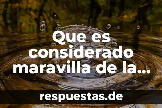 Que es la humanidad en el deporte 4 Que es considerado maravilla de la humanidad