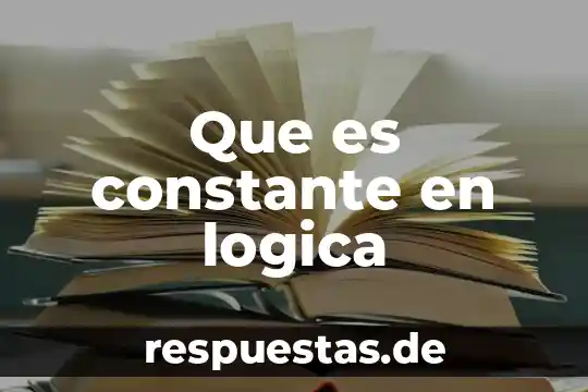 Que es constante en logica